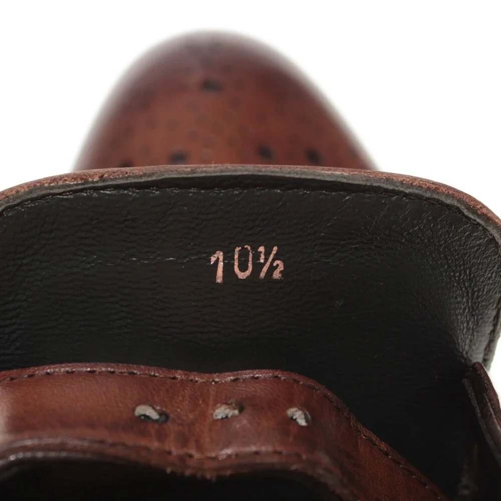 Pastori NWB Single Monk Strap Dress Shoes Size 10.5 US in Brown Leather